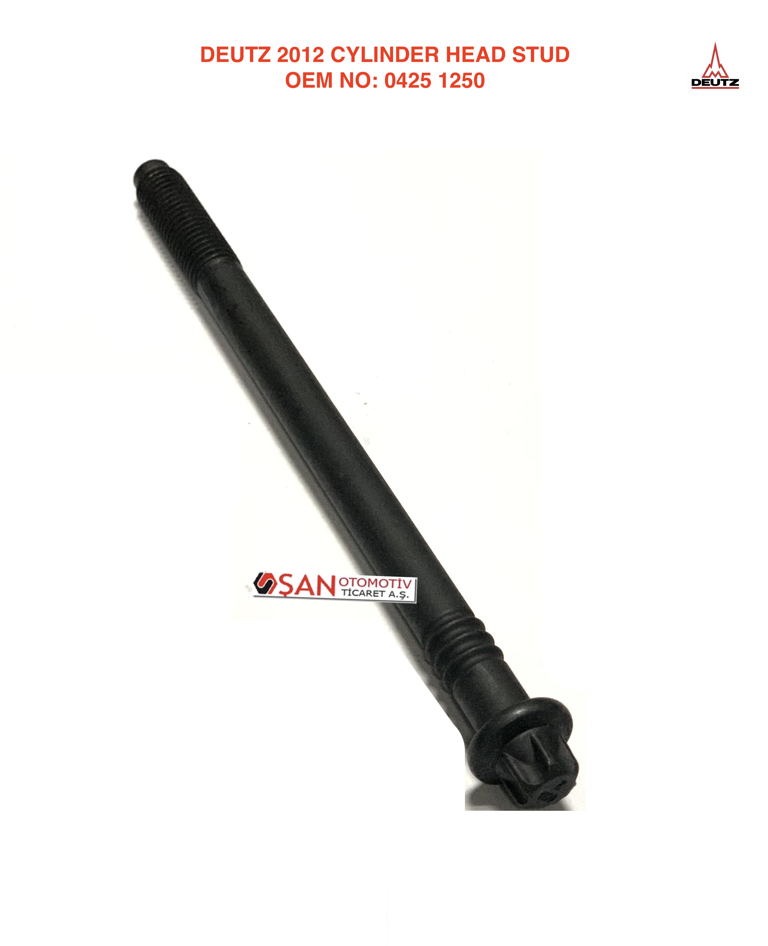 DEUTZ 2012 CYLINDER HEAD STUD 0425 1250