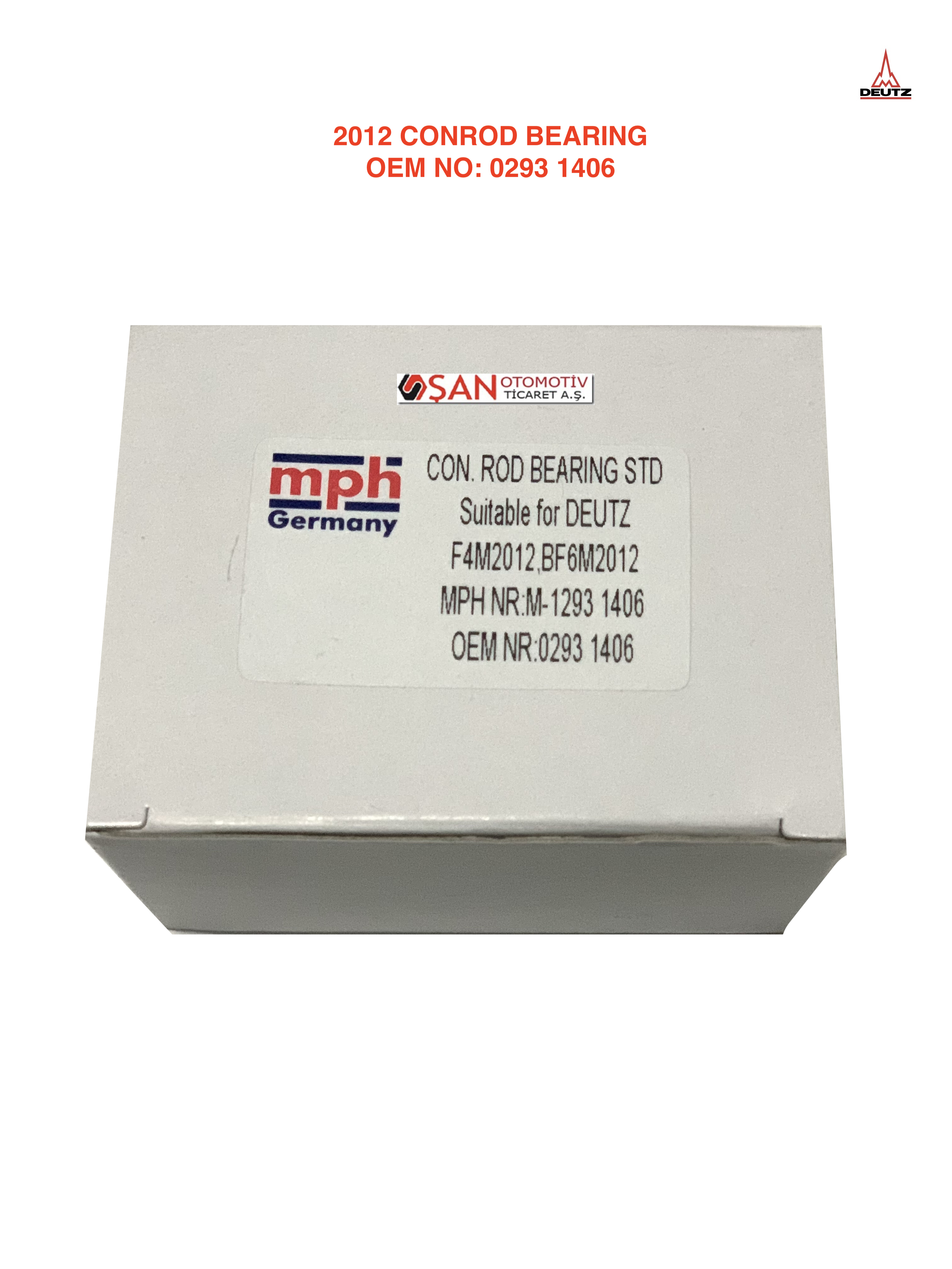 DEUTZ 2012 CONROD BEARING 0293 1406
