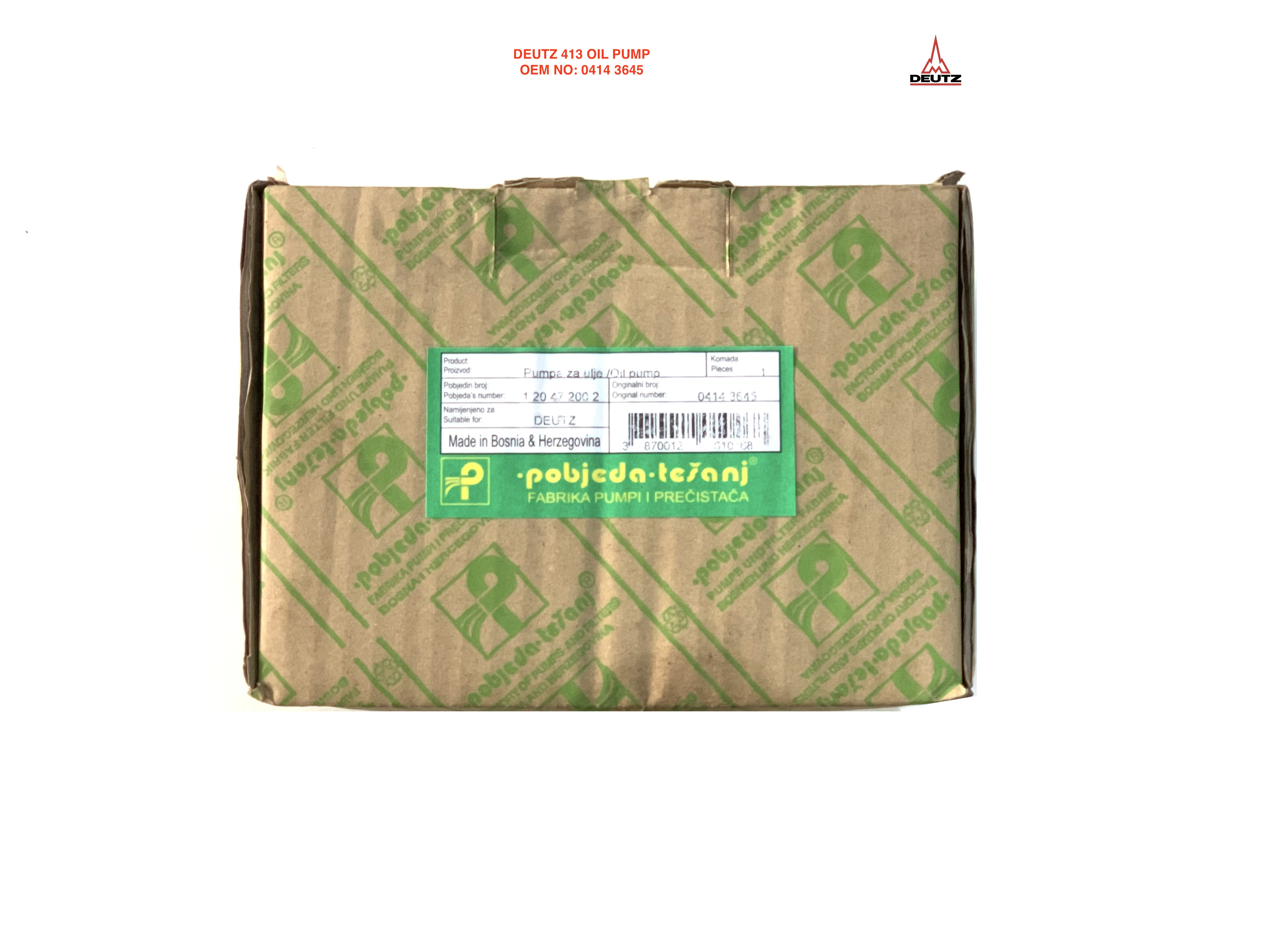 DEUTZ 413 OIL PUMP 0414 3645