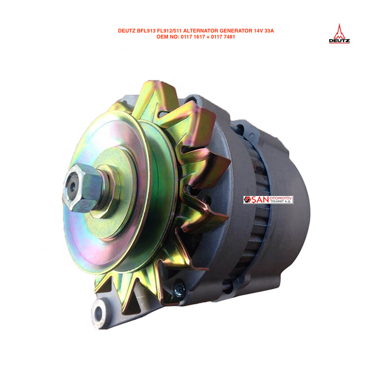 DEUTZ BFL913 FL912/511 ALTERNATOR GENERATOR 14V 33A  0117 1617 + 0117 7481 