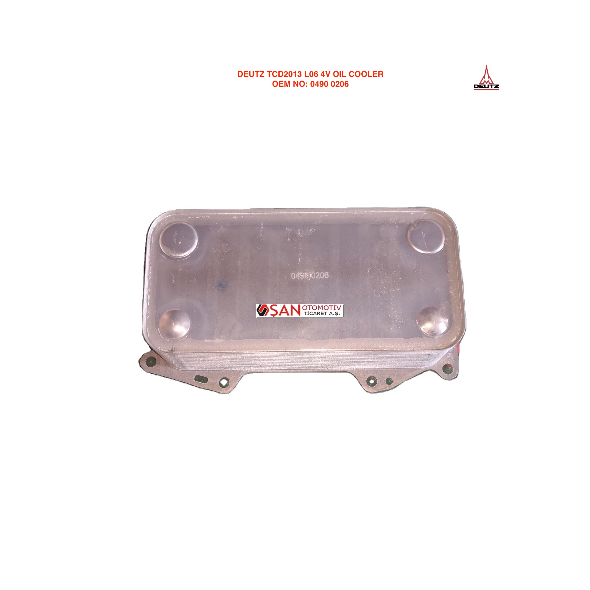 DEUTZ TCD2013 L06 4V OIL COOLER 0490 0206
