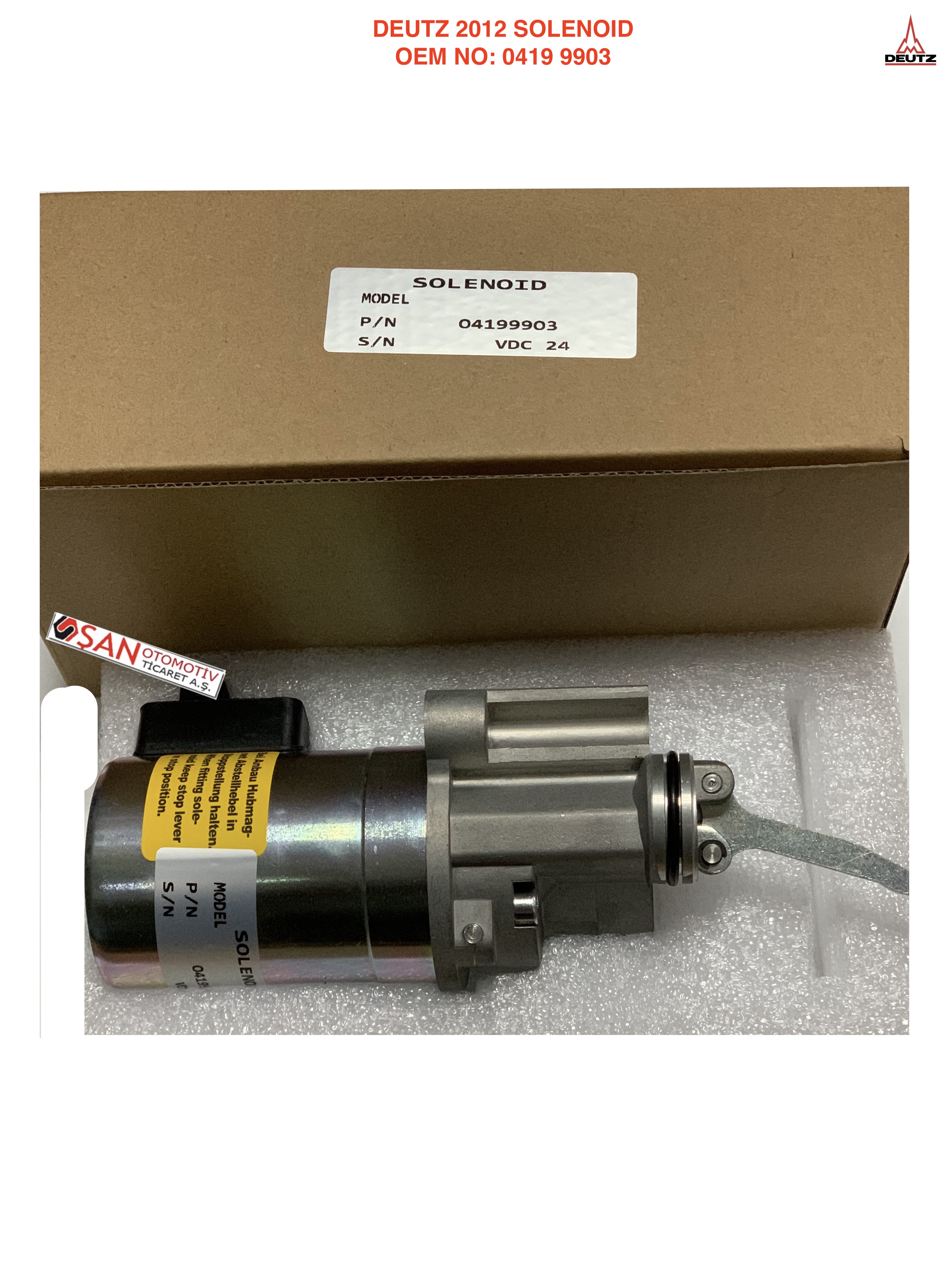 DEUTZ 2012 SOLENOID 0419 9903