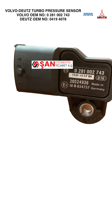 DEUTZ-VOLVO TURBO PRESSURE SENSOR 0 281 002 743 / 0419 4078 