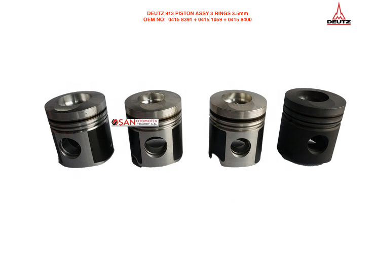 DEUTZ 913 PISTON ASSY 3 RINGS 3.5mm 0415 8391 + 0415 1059 + 0415 8400