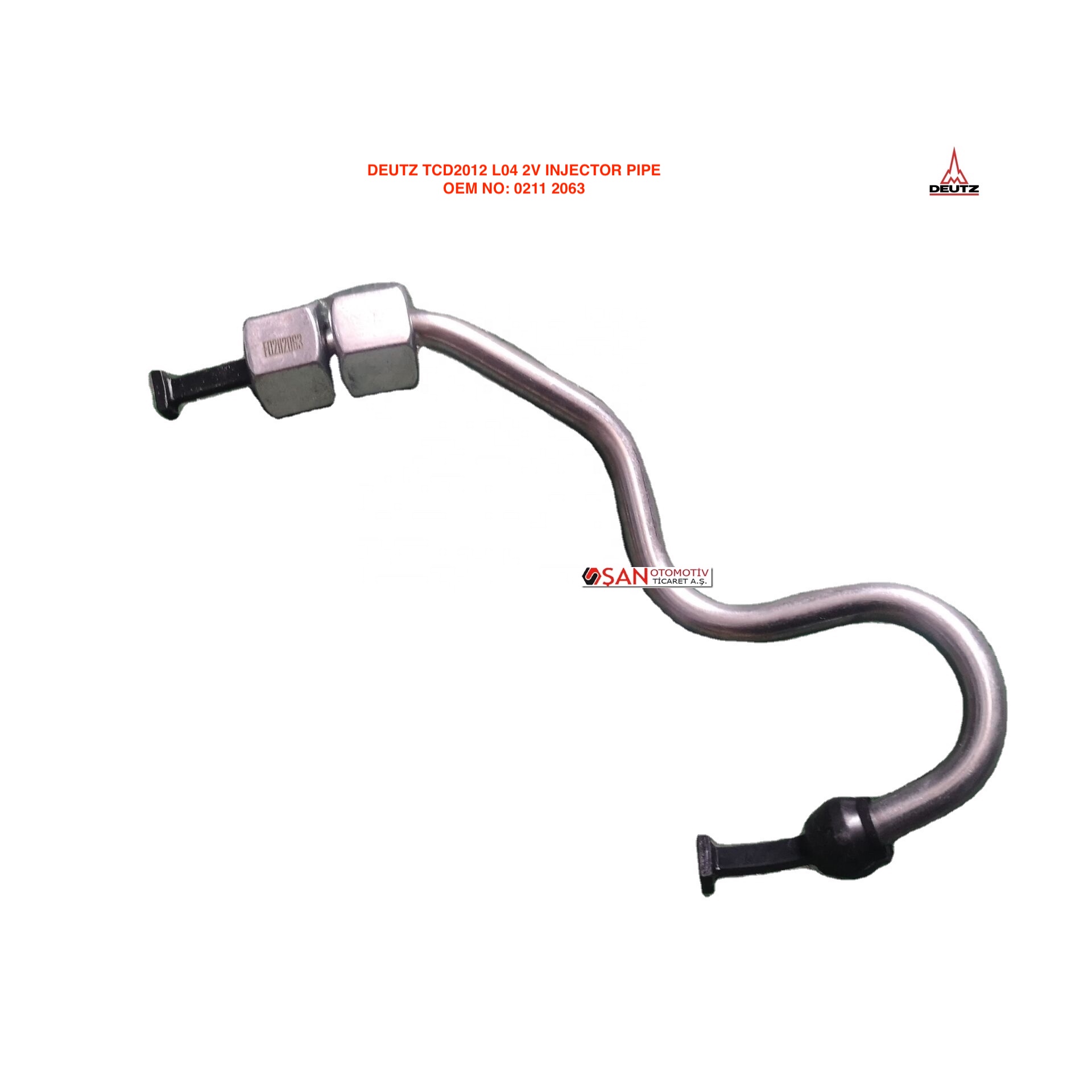DEUTZ TCD2012 L04 2V INJECTOR PIPE  0211 2063