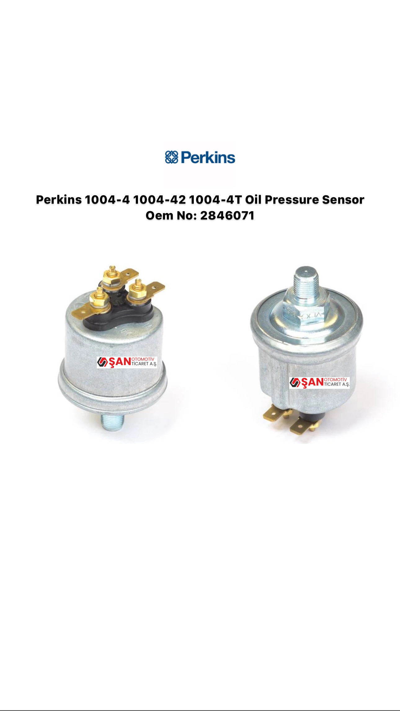 Perkins 1004-4 1004-42 1004-4T Oil Pressure Sensor - Yağ Basınç Sensörü