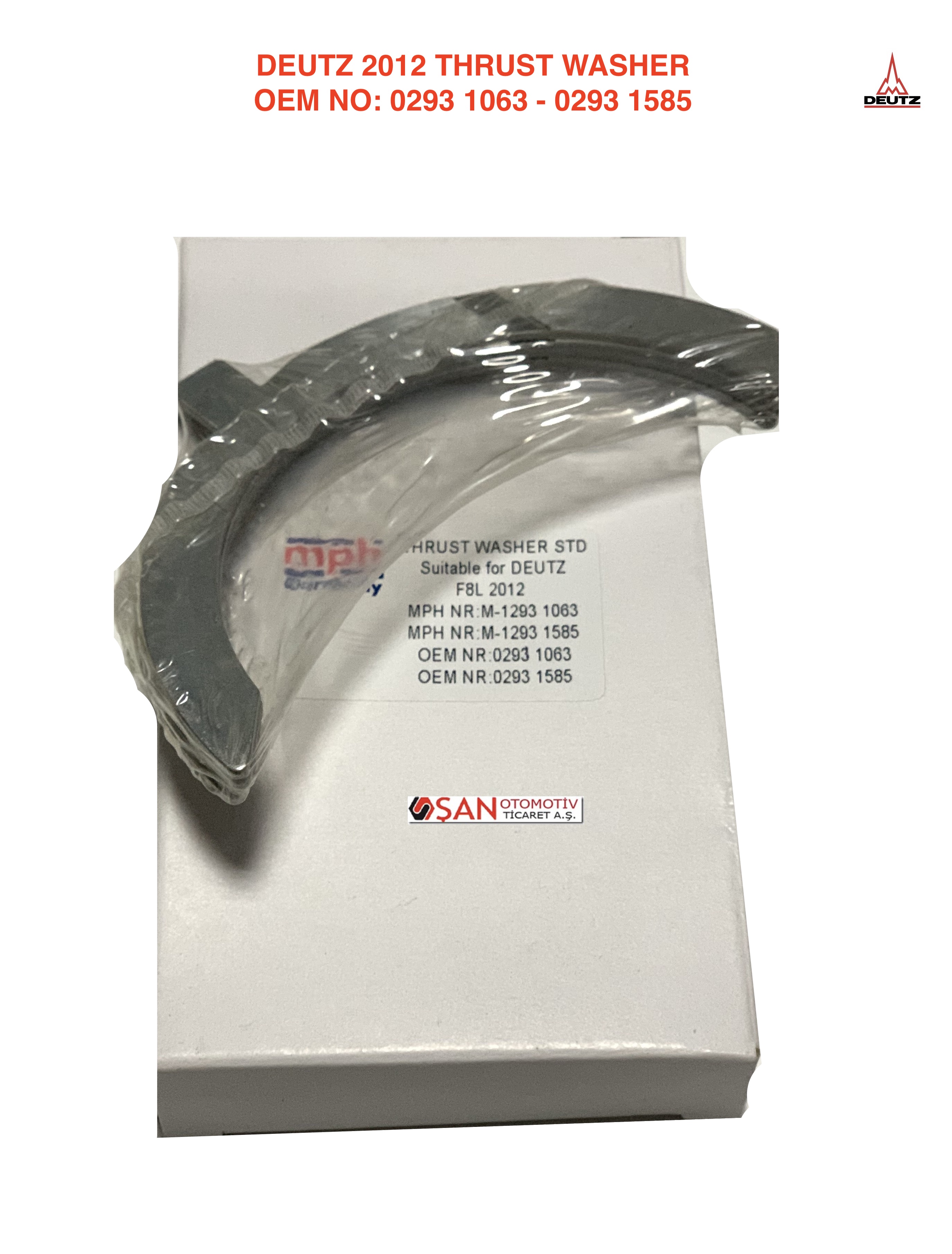 DEUTZ 2012 THRUST WASHER 0293 1331